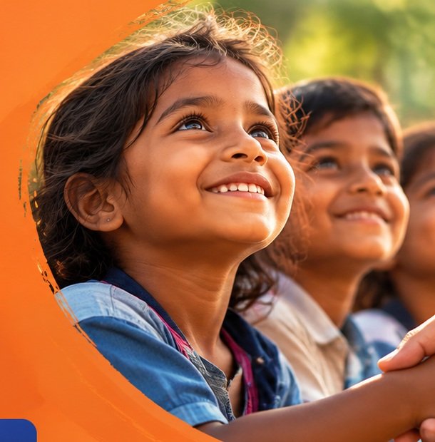 Children representing stronger communities and brighter futures