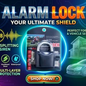 110 dB Alarm Security Lock – Anti-Theft Lock for Bike, Gate & Home | Support Poor Children
