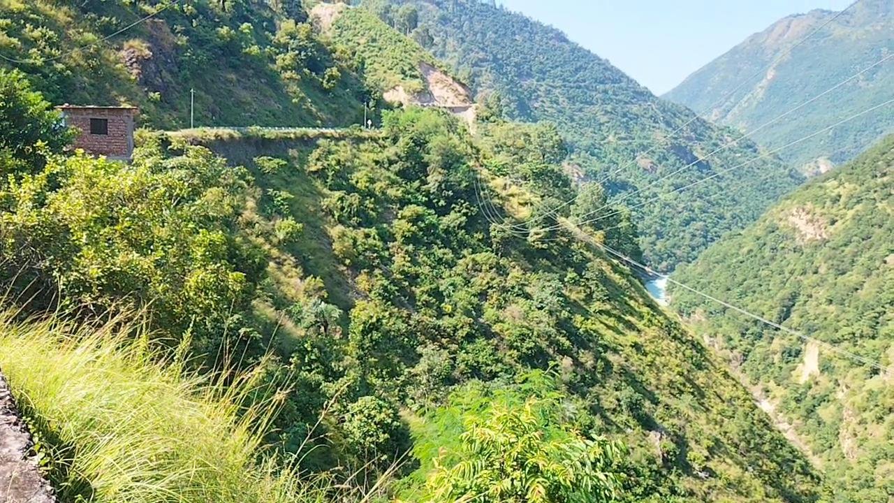 Actual photograph of the proposed mountain site near Devprayag, Uttarakhand